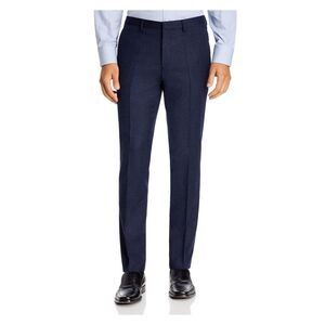 HUGO Mens Navy Flat Front Lined Extra Slim Fit Suit Separate 34R